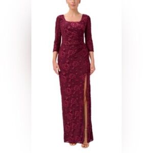 Adrianna Papell Burnout Velvet Gown
